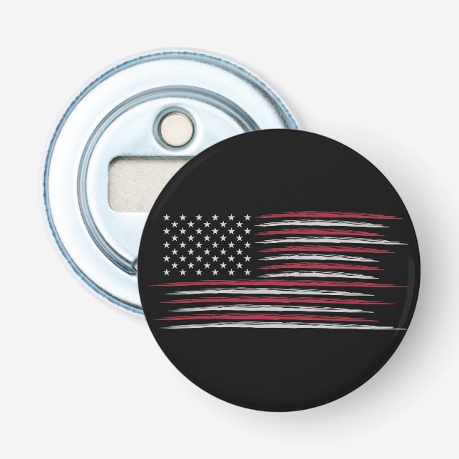 Grunge USA flag Flaschenöffner (Vorderseite)