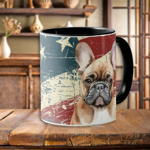 Grunge USA Flag French Bulldog Tasse