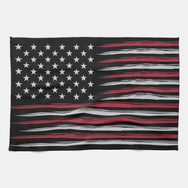 Grunge USA flag Geschirrtuch (Horizontal)