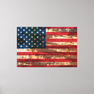 Grunge USA flag Leinwanddruck