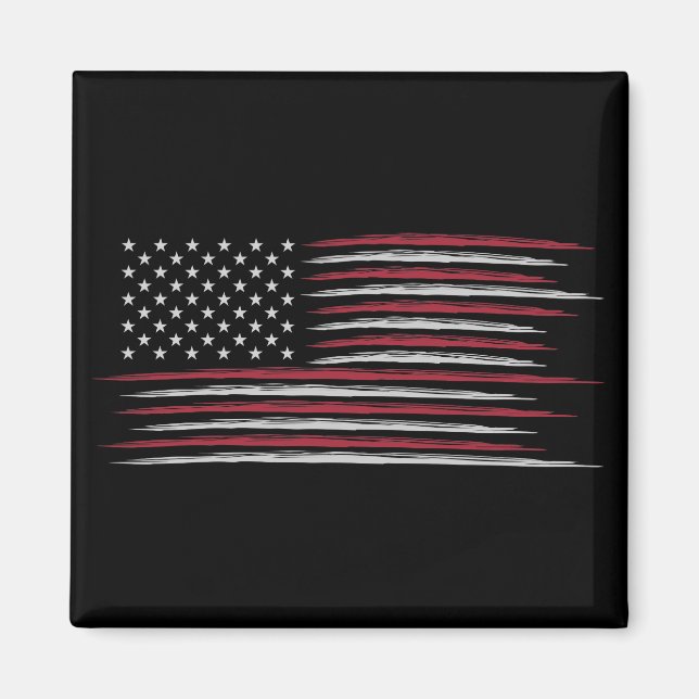 Grunge USA flag Magnet (Vorne)