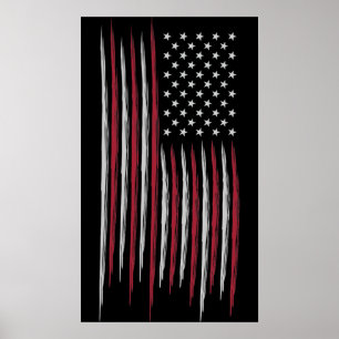 Grunge USA flag Poster