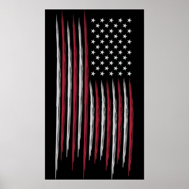 Grunge USA flag Poster (Vorne)