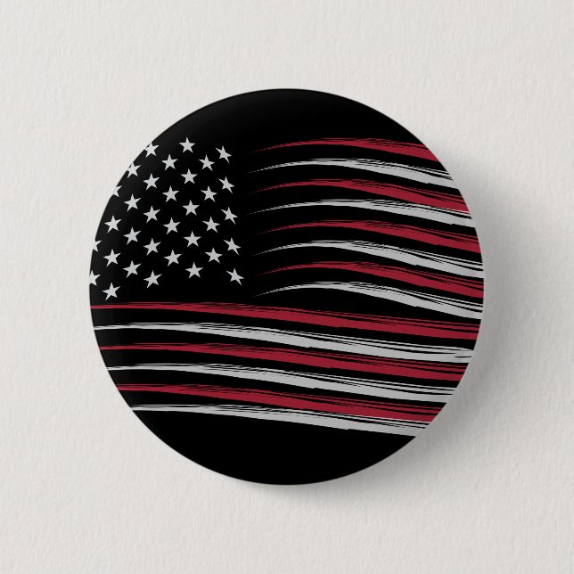 Grunge-USA-Flagge Button (Vorderseite)