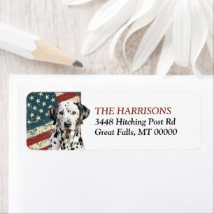 Grunge-USA-Flagge Dalmatiner Hund