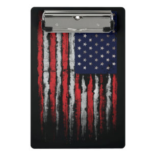 Grunge USA-Flagge Mini Klemmbrett