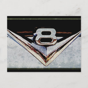 Grunge V8 Big Block Emblem Postkarte