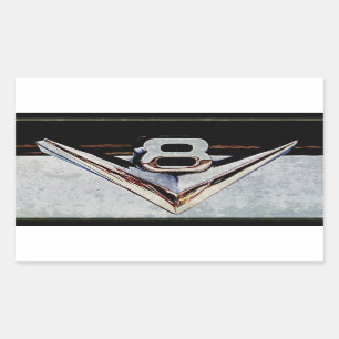 Grunge V8 Big Block Emblem Rechteckiger Aufkleber