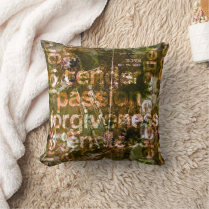 Grunge Valentine Throw Kissen