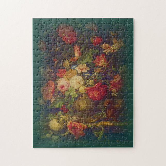 Grunge Vase von Blume Puzzle (Vertikal)
