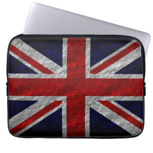 Grunge Vereinigtes Königreich Flagge 2 Laptopschutzhülle