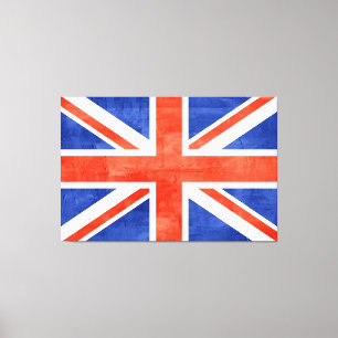 Grunge Vereinigtes Königreich Flagge Leinwanddruck