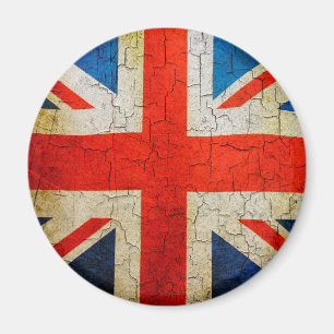 Grunge Vereinigtes Königreich Union Jack Flagge Magnet