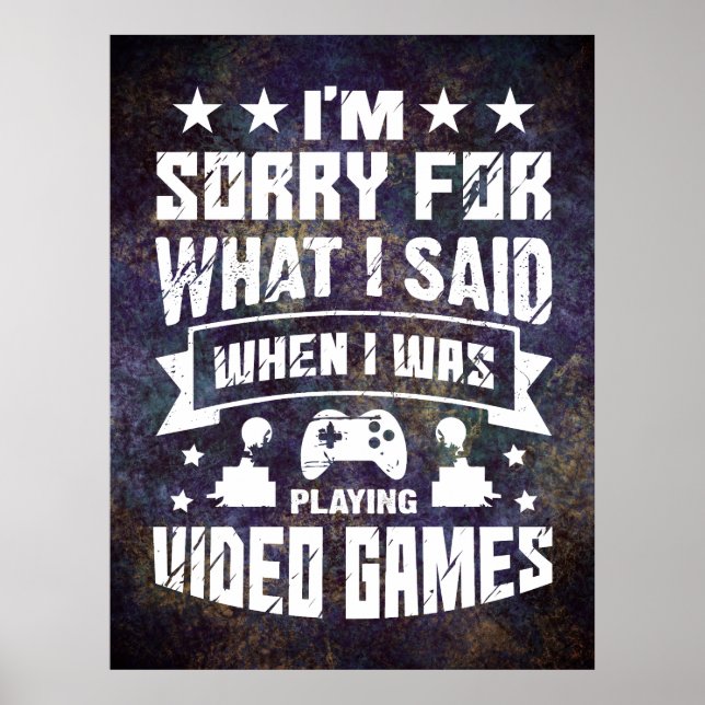 Grunge Video Game Wall Decor Poster (Vorne)