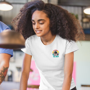 Grunge Vintag Not Mops Foto Hunde Mama T-Shirt