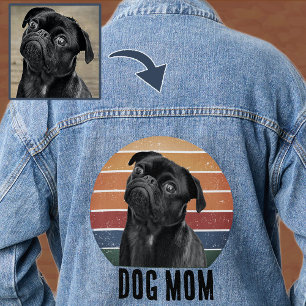 Grunge Vintage abgenutzt Haustier Foto Hundemutter Jeansjacke