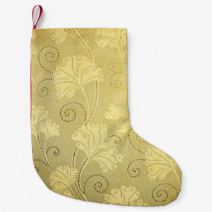 Grunge Vintage Blume Muster. Kleiner Weihnachtsstrumpf