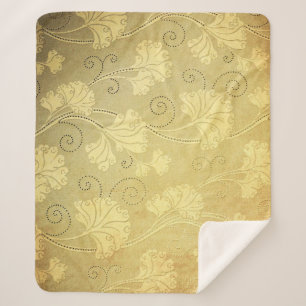 Grunge Vintage Blume Muster. Sherpadecke