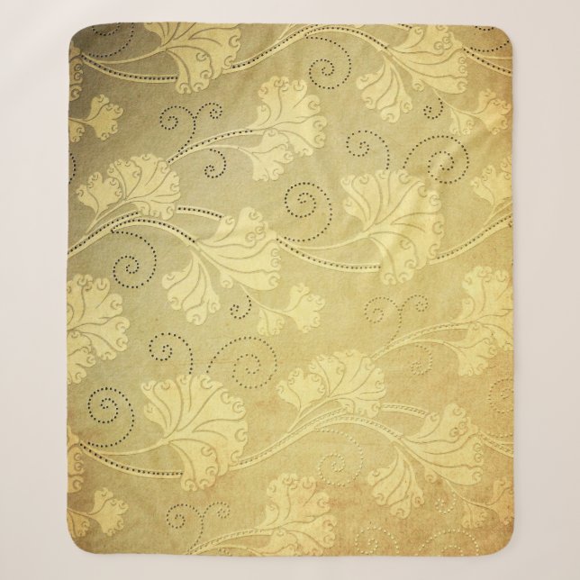 Grunge Vintage Blume Muster. Sherpadecke (Vorderseite)