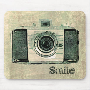 Grunge-Vintage Kamera Mousepad