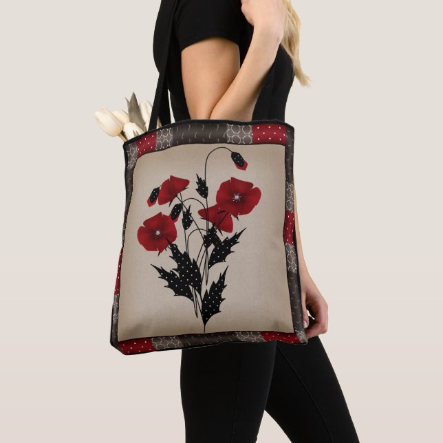 Grunge Vintage Retro-Pappi, rote Blume (Von Nahem)