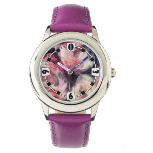 Grunge Vintage Retro-Rose Foto Blume Blumenstrauß Armbanduhr