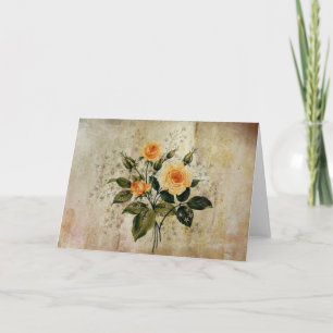 Grunge Vintage Rosen Karte