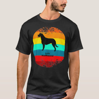 Grunge Vintage Sonnenuntergang Grafik Hunderasse I T-Shirt