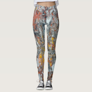 Grunge Wand Textur Muster geschrippt abstrakte Pap Leggings