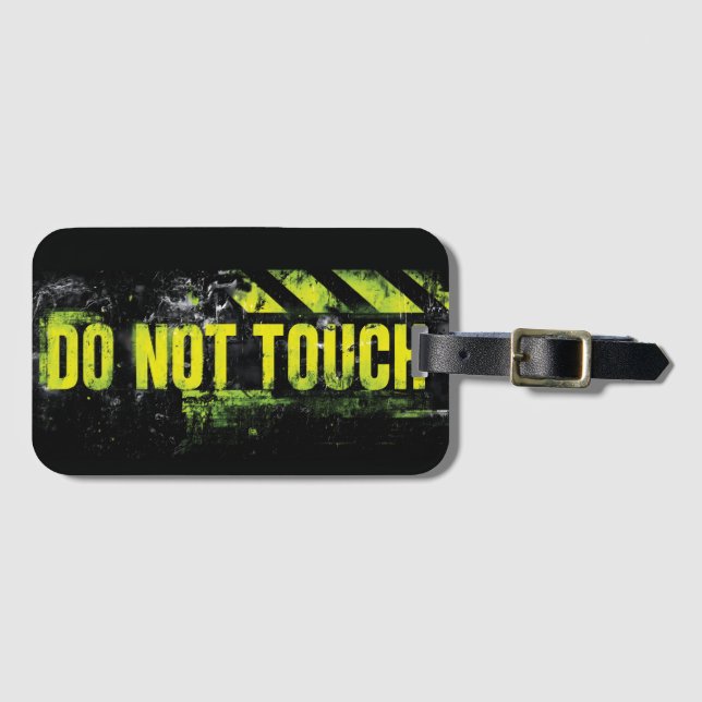 Grunge Warnzeichen "Keine Touch" Gepäckanhänger (Vorderseite (Horizontal))