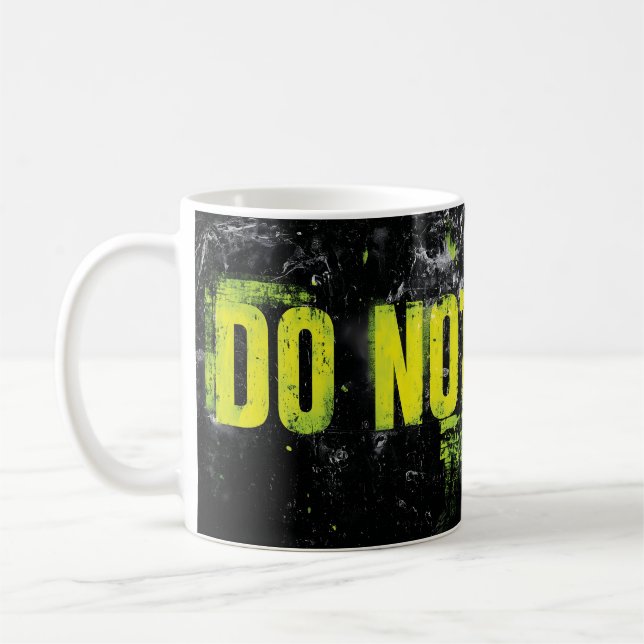 Grunge Warnzeichen "Keine Touch" Kaffeetasse (Links)