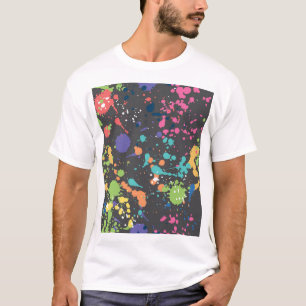 Grunge Wasserfarbe: Farbenfrohe Flecken Muster. T-Shirt