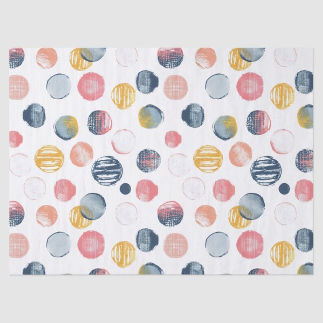 Grunge Watercolor Dots Seidenpapier (Vorderseite)