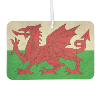 Grunge Welsh Dragon FlagIllustration Autolufterfrischer