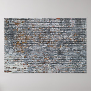 Grunge White Brick Wall Leinwand oder Poster
