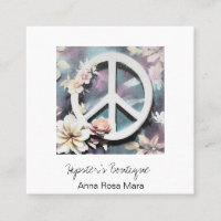 *~* Grunge White Peace Signature Blume Boho QR AP5