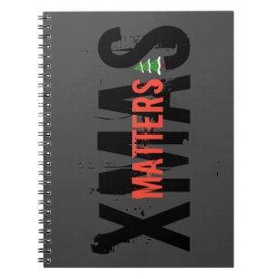 Grunge XMAS MATTERS sehenswerter Weihnachtsbaum! Notizblock