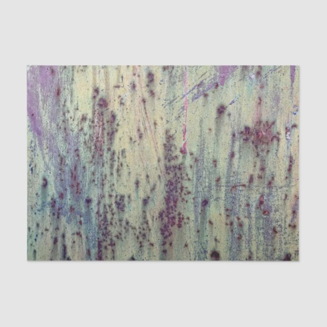 Grunge Yellow & Magenta Rusted Metal Muster Seidenpapier (Vorderseite)