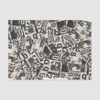 Grunge Zahlen Decoupage Scrapbook Collage Geschenk Seidenpapier