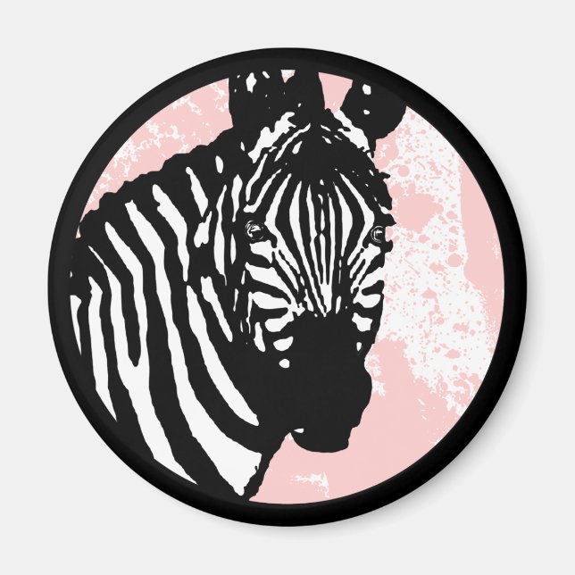 Grunge Zebra. Magnet (Vorne)