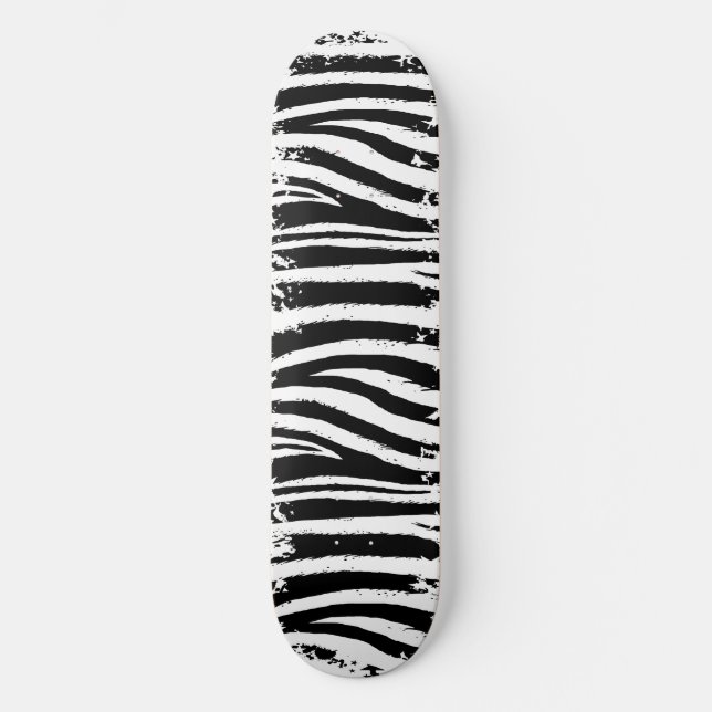 Grunge Zebra Skateboard (Vorderseite)