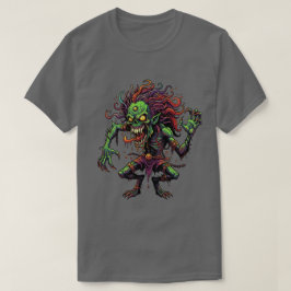 Grunge-Zombie-Schädel-Horror-Graffiti-T-Shirt T-Shirt