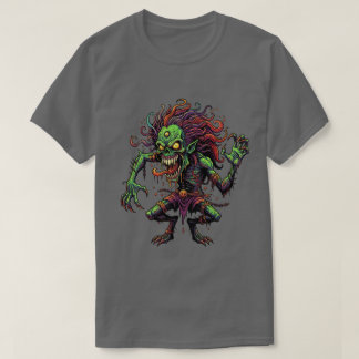 Grunge-Zombie-Schädel-Horror-Graffiti-T-Shirt T-Shirt