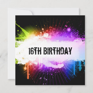 Grunge zum Geburtstag Einladung