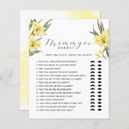 Grüngelbe Blumen Mommy oder Daddy Game