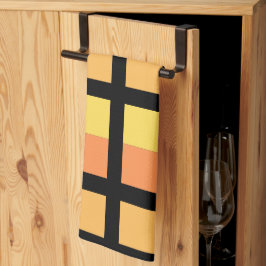 Grüngelbe Minimalquadrate Geschirrtuch