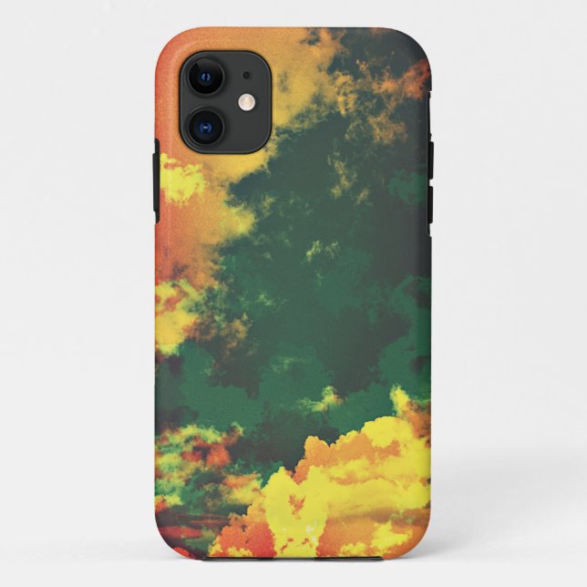 Grüngelbe rote Wolke abstrakte digitale Kunstgesta Case-Mate iPhone Hülle (Rückseite)