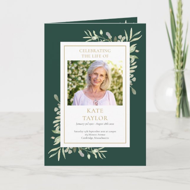 Grüngepflasterter Gedenkorden Programm (Vorderseite)