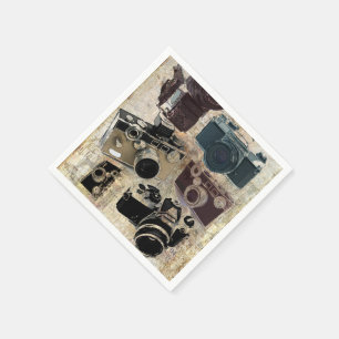 Grungephotograph-Fotografie Vintage Kamera Serviette
