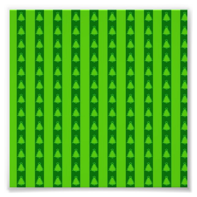 Grüngestricktes Weihnachtsbaummuster Fotodruck (Vorne)